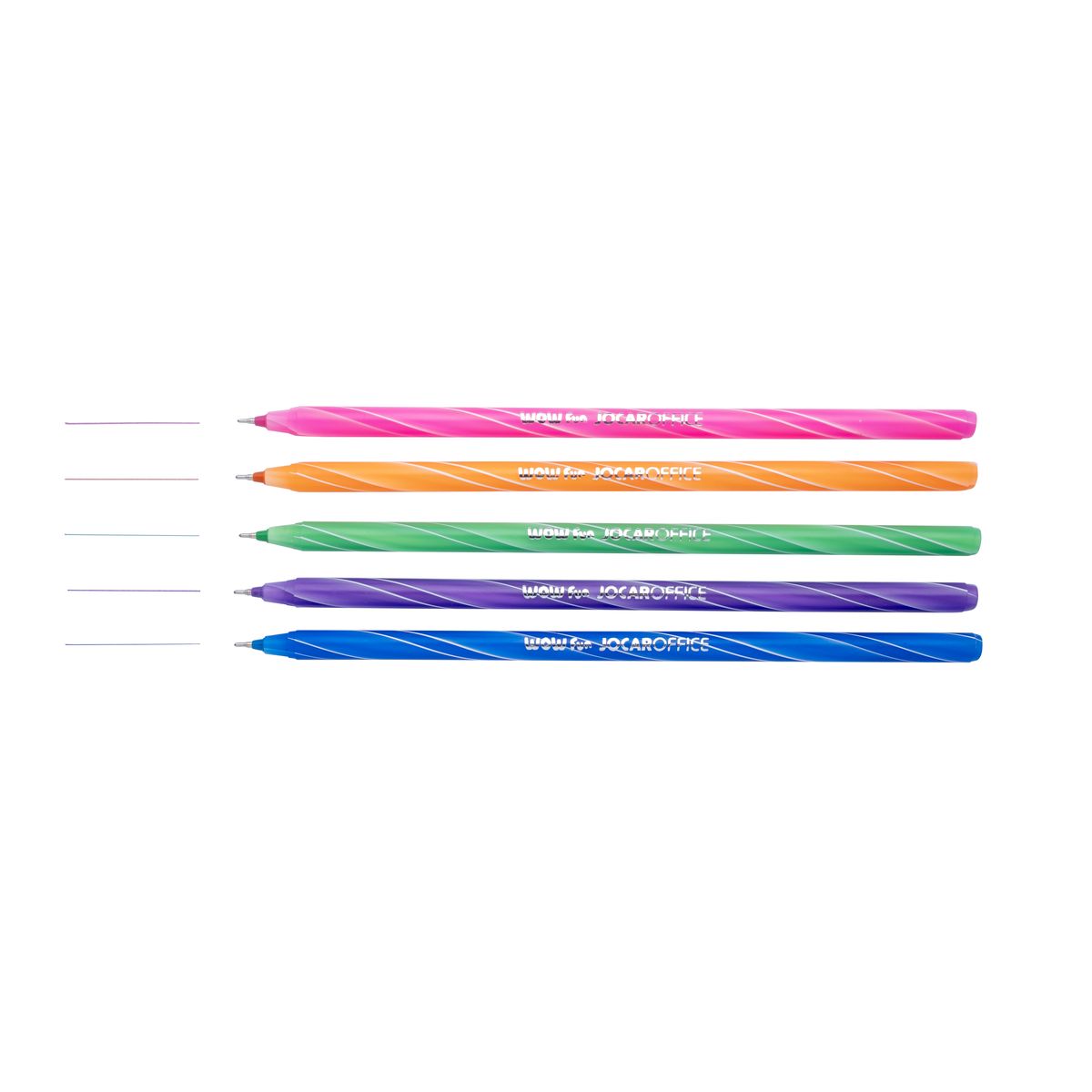 Caneta-Esferografica-Perfumada-Wow-Fun-Ponta-0-7---Estojo-Com-5-Unidades---Jocar-Office-2