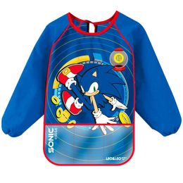 Avental-Infantil-Com-Bolso-E-Manga-Comprida-Sonic---Blister-Com-1-Unidade---Leo-Leo-0