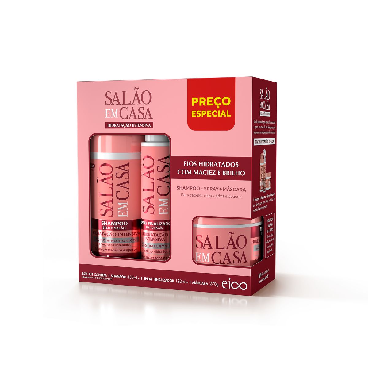 Kit-Tratamento---Fluido-Salao-Em-Casa-Hidratacao-Intensa-840ml---Eico-0