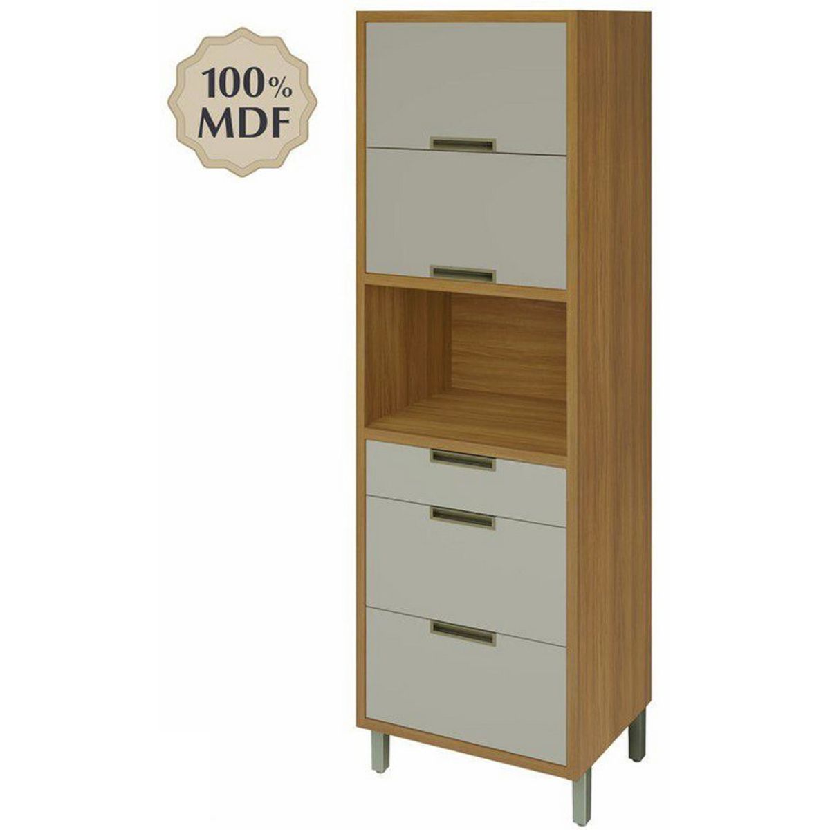 Paneleiro-Imperatriz-2-Portas-3-Gavetas-Forno-70cm-Freij--Off-White-100--Mdf---Nesher-0