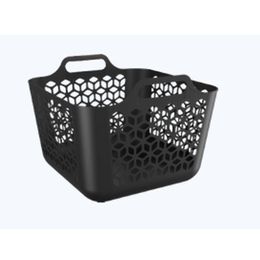 Cesto-De-Roupa-Medio-30-Litros-Preto-Solido-Plastico---Uz-0
