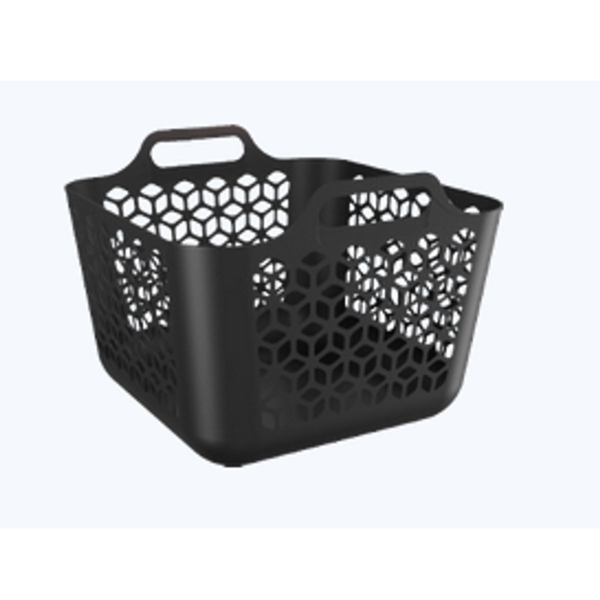 Cesto-De-Roupa-Medio-30-Litros-Preto-Solido-Plastico---Uz-0