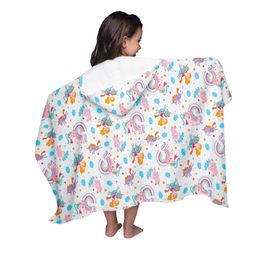 Toalha-De-Banho-Infantil-Felpuda-Estampada-Com-Capuz-Unicornio-70x130-Cm---Lepper-0
