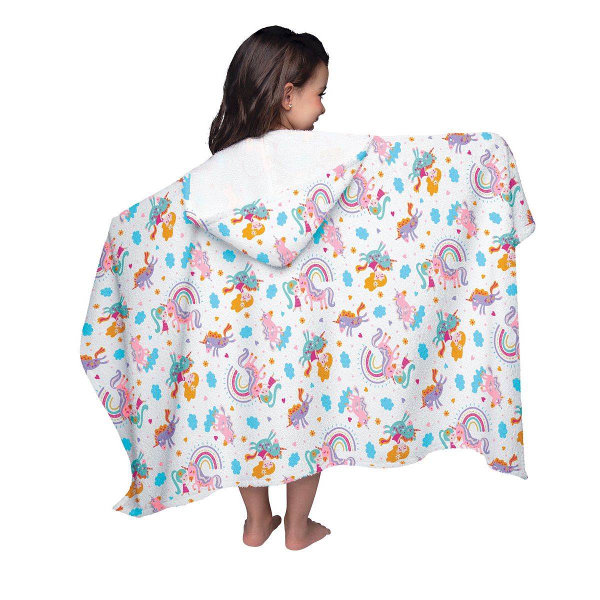 Toalha-De-Banho-Infantil-Felpuda-Estampada-Com-Capuz-Unicornio-70x130-Cm---Lepper-0