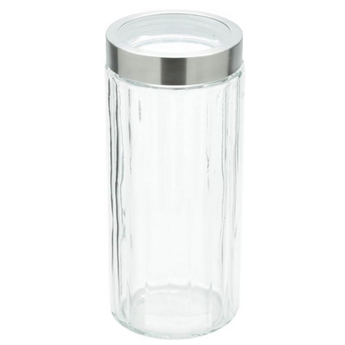 Porta-Mantimento-De-Vidro-Com-Tampa-De-A-o-Inox-Com-Visor-De-Acr-lico-Sydney-2-1l---Lyor-0