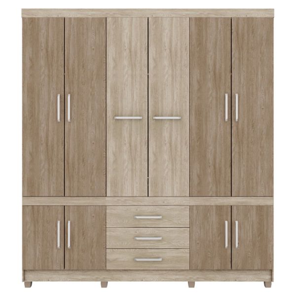 Guarda-Roupa-Casal-Murano-10-Portas-Nogal-Vanilla-Touch---Dem-bile-0
