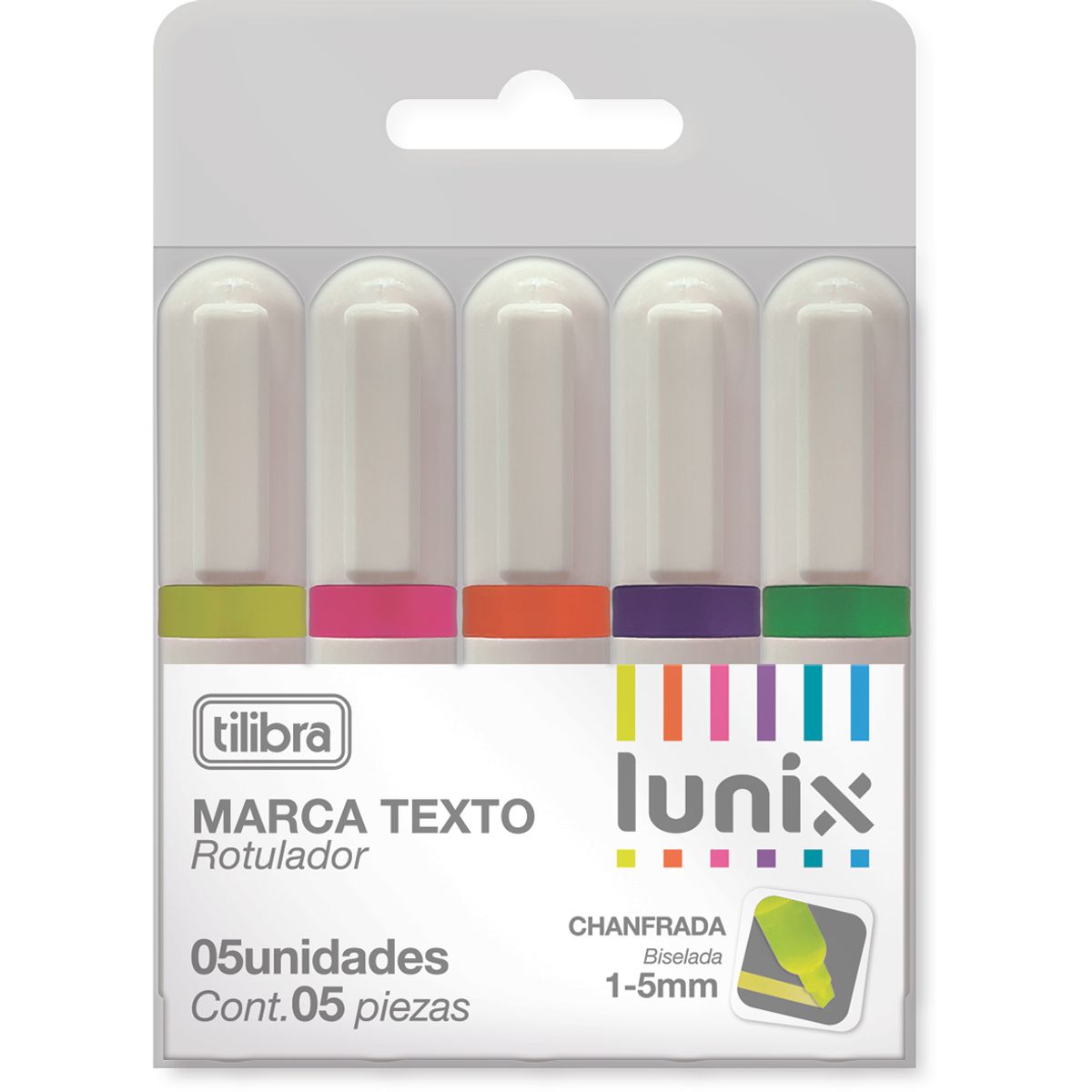 Marca-Texto-Mini-Lunix-Com-5-Unidades---Tilibra-0