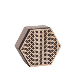 Caixa-Hexagonal-Bee-Madeira-Preto-17x7x15-Mdf---Mai-Home-1