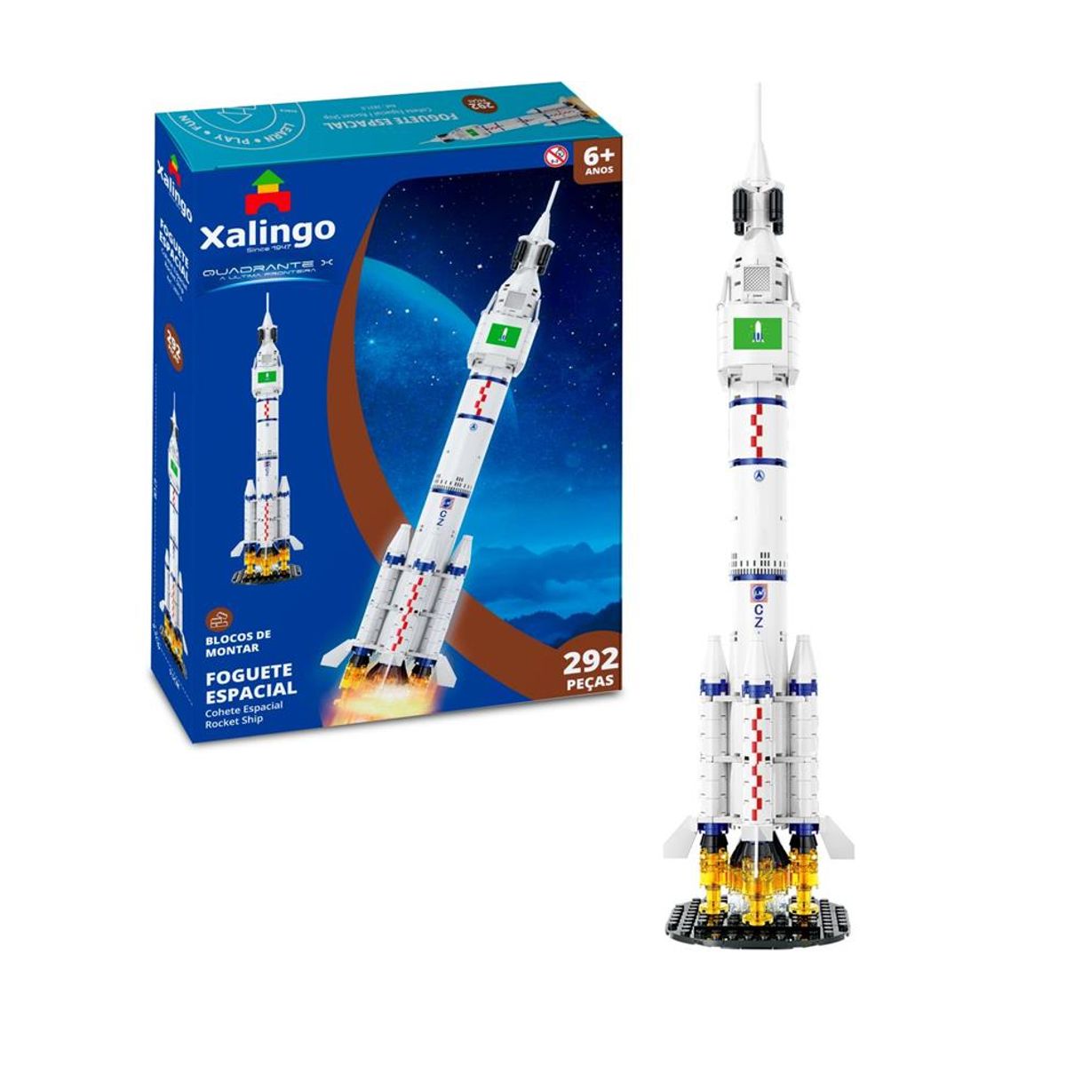 Blocos-De-Montar-Foguete-Espacial-292-Pe-as---Xalingo-0