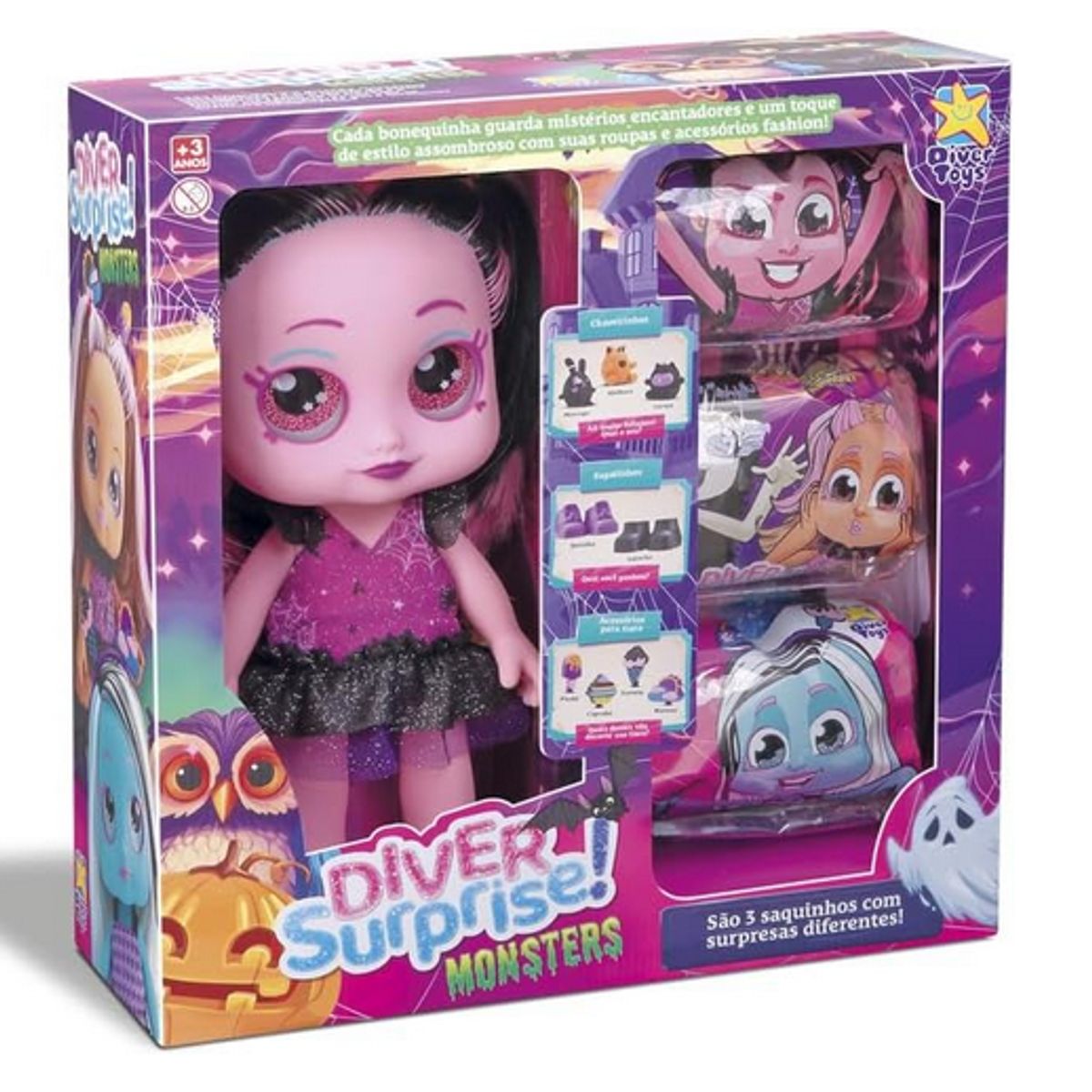 Boneca-Diver-Surprise-Monsters-Vampiresca---Divertoys-0