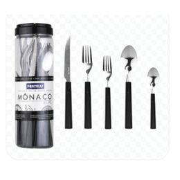 Conjunto-De-Talheres-Monaco-21-Pe-as-Preto---Fratelli--------------------------------------------------------------------------------------------------0