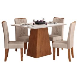 Conjunto-Mesa-Dulce-120x90-Freijo-Off-White-Com-4-Cadeiras-Zoe-Freijo-Veludo-Creme---Dj-Moveis-0