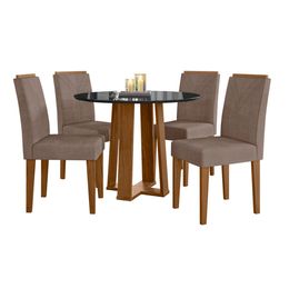 Conjunto-Mesa-Isabela-Redonda-Ype-Preto-Com-4-Cadeiras-Amanda---New-Ceval-0