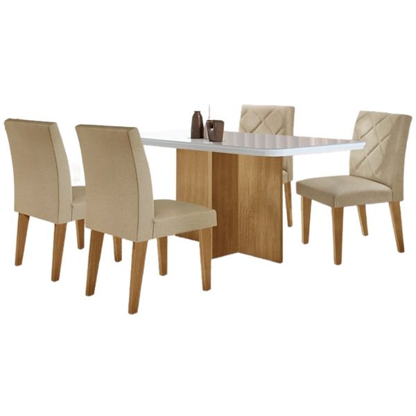 Conjunto-Mesa-Berlim-120cm-Tampo-Com-Vidro-4-Cadeiras-Berlim-Turim-07-Off-White-Naturalle---Rufato-0