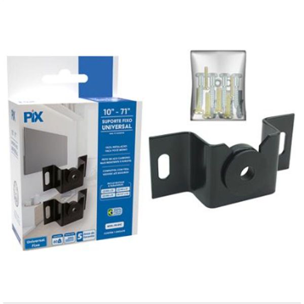 Suporte Tv Fixo Led Lcd Universal 10 A 71 Polegadas At  40kg - Pix 0
