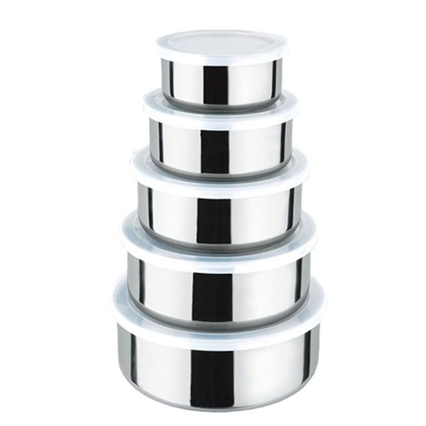 Conjunto 5 Potes Inox - Class Home                                                                                                                     0