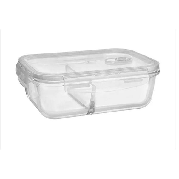 Pote Retangular Com Divisoria 640ml - Mimo Style 0