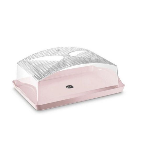 Boleira Retangular Rosa Transparente - Uz 0