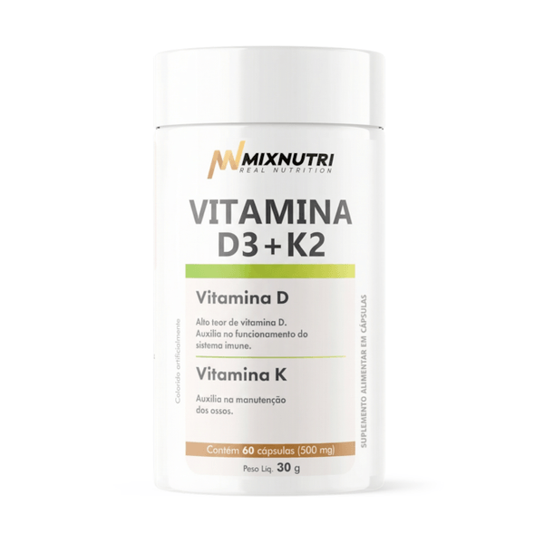 Vitamina D3+K2 Mix Nutri 60 Cápsulas Saúde Óssea Imune | Grupo Formosa