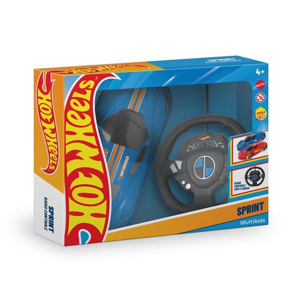 Carro Com Controle Remoto Hot Wheels Sprint 1 24 Rc Azul - Multikids                                                                                   0